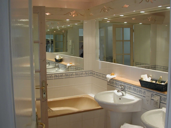 A bathroom in one of the units.