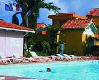 The pool in use at Hotel Hameau de Beauregard.