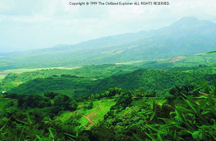 The verdant fields remain after the 1902 explosion.