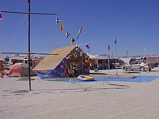 The Lake Lahontan Yacht Club facilities, remarkable as ever.